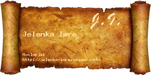 Jelenka Imre névjegykártya